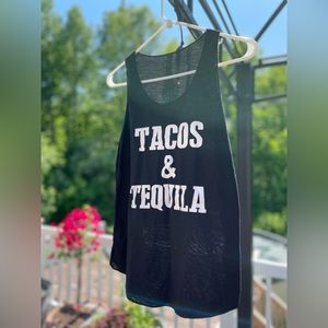 Never worn- Tacos and Tequila Tank- Size Small